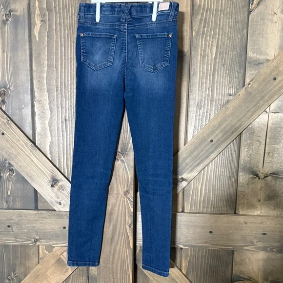 GIRLS 7/8 Celebrity Pink Dark Blue Girls Skinny Jeans - Picture 2 of 3